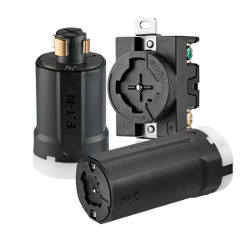 Power lock plugs, connectors and receptacles for industrial manufacturing and hospital environments. Courtesy: Eaton