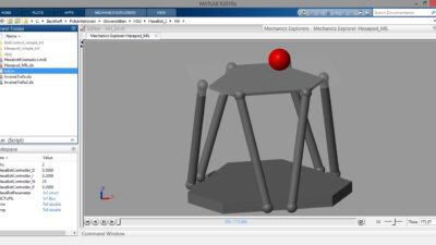 MathWorks Matlab/Simulink environments enable the design and simulation of new applications, such as this hexapod, as well as advanced algorithms that can be used in the machine controller to control the physical hexapod. Courtesy: Beckhoff Automation