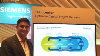 At Bentley’s Year in Infrastructure (YII) 2019 Conference in Singapore, Senthil Kumar said that Capital Asset Lifecycle Management (CALM) would help manufacturers make the digital transformations more efficiently. Courtesy: Aileen Jin, Control Engineering China