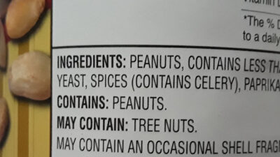 Food packaging processes can include accurate label inspection, although this label here isn’t the application described. Courtesy: Mark T. Hoske, Control Engineering, CFE Media and Technology