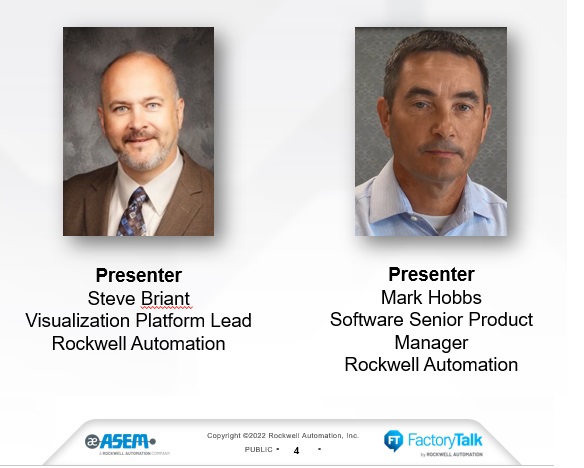 Steve Briant, visualization platform lead, Rockwell Automation, and Mark Hobbs, software senior product manager, Rockwell Automation, answered additional questions after the webcast “Build a better HMI with collaborative, modern, cloud technology.” The May 11 Control Engineering webcast is archived for a year. Courtesy: Rockwell Automation, Control Engineering webcasts