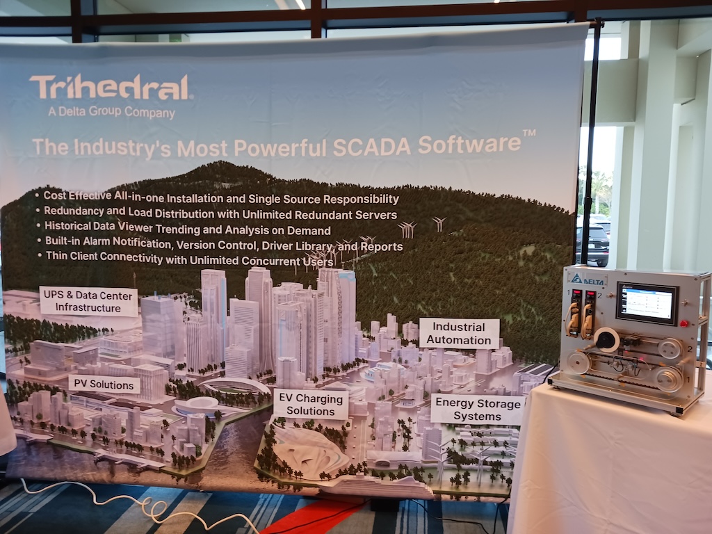 Figure 1: VTScada by Trihedral, a Delta Group company, offers cost-effective licensing, all-in-one installation, redundancy and load distribution across multiple servers, built-in alarms, trending, analysis, reports, libraries and thin-client connectivity with unlimited concurrent users, among other features. The VTS part of the name stands for Visual Tag System, as explained in the 2024 ScadaFest event in Orlando in March.  