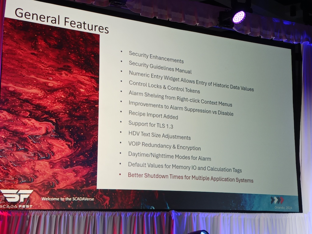 Figure 6: Since the last Trihedral ScadaFest, nearly 100 features have been introduced. Glenn Wadden, president, VTScada by Trihedral, a Delta Group company, covered some of his favorites in the keynote session of the 2024 ScadaFest. 