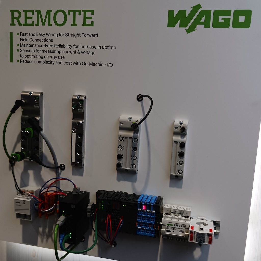 Figure 4: Wago display shows remote industrial connectivity opportunities, as shown at Automate 2024 event by A3, the Association for Advancing Automation, in Chicago. 