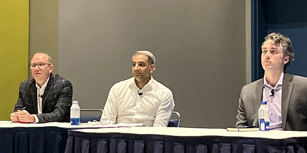 Left to right: Tim Dawson, senior research director for Interact Analysis; Ash Sharma, managing director for Interact Analysis; Blake Griffin, research manager, Interact Analysis. 