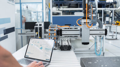Modern Cartesian systems are equipped with Internet of Things (IoT) sensors and connectivity features and can provide real-time monitoring and data collection for users. Courtesy: Bosch Rexroth