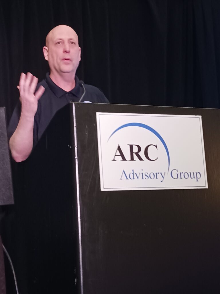 Figure 1: Neal Arnold, cybersecurity advisor – law enforcement liaison, Region IV, Cybersecurity advisor program, Cybersecurity and Infrastructure Security Agency (CISA), explained about the worst and ongoing telecommunications hack in U.S. history, Salt Typhoon, and offered cybersecurity advice at the 2025 ARC Leadership Forum by ARC Advisory Group Feb. 10. Courtesy: Mark T. Hoske, Control Engineering, WTWH Media