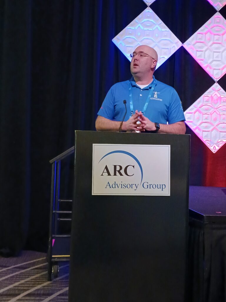 Figure 7: Dave Hedge, ExxonMobil technology and engineering, has worked through 21 process control system conversions; he provided prospectives on the switch from a DCS to an OPA system at a 100-controller plant, at the 2025 ARC Industry Leadership Forum by ARC Advisory Group. Courtesy: Mark T. Hoske, Control Engineering
