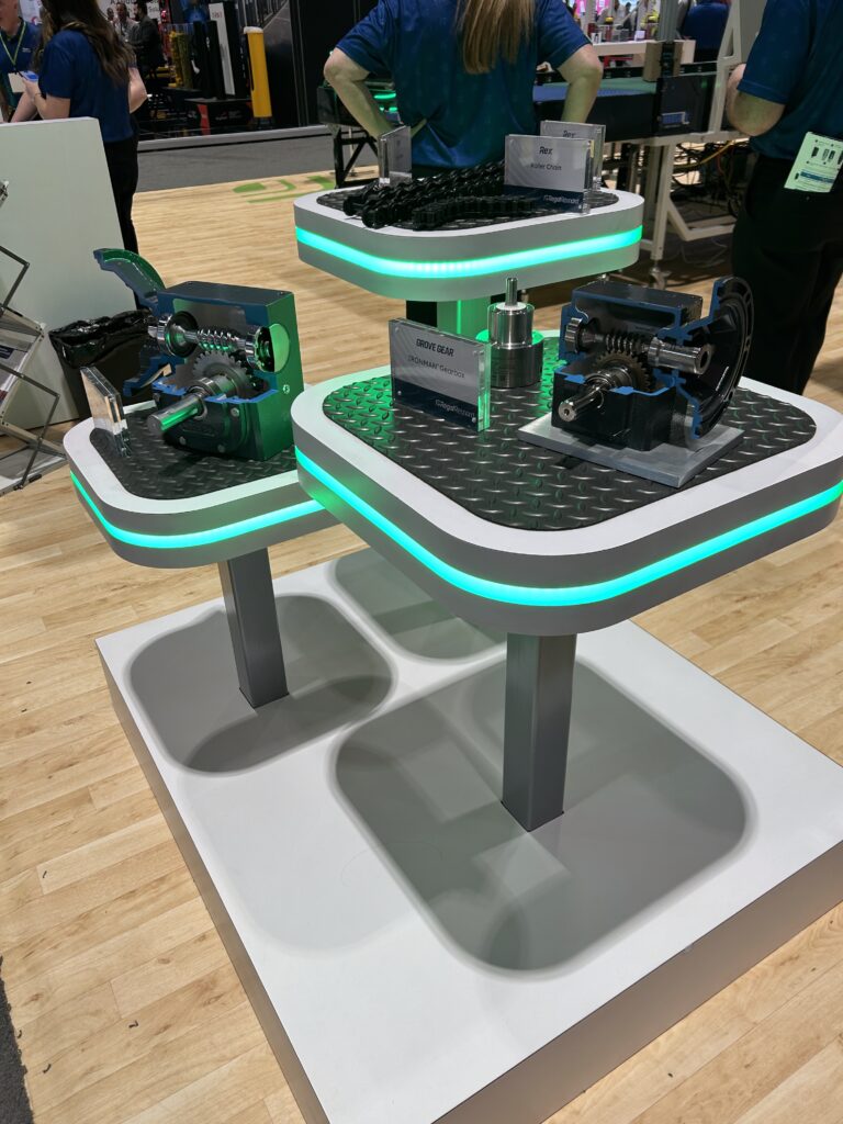 Grove Gear parts at the Regal Rexnord booth at ProMat 2025. Courtesy: Sheri Kasprzak, WTWH Media