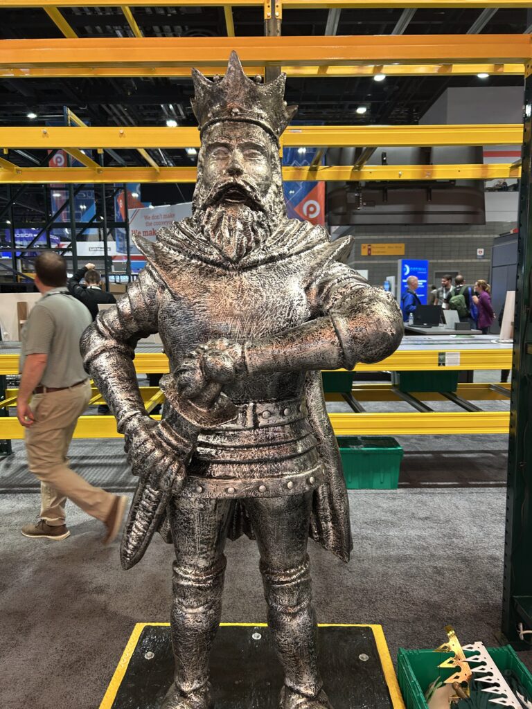Selfie with the King, anyone? Steel King's booth at ProMat 2025. Courtesy: Sheri Kasprzak, WTWH Media