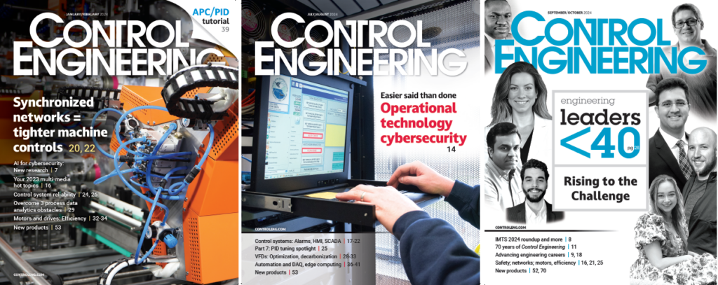 Figure 2: Top three covers of 2024: Michael Smith, Control Engineering creative director, selected these three favorite covers of the year (Figure 2). January/February cover photo from CC-Link Partner Association (SPLA) Americas, July/August cover photo from CDM Smith and September/October cover about the 2024 Engineering Leaders Under 40 winners were Smith’s favorite covers of 2024.